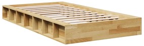 vidaXL Πλαίσιο κρεβατιού χωρίς στρώμα 80x200 cm μασίφ ξύλο δρυς