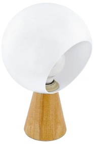 Φωτιστικό Επιτραπέζιο Mamblas 98278 White-Brown Eglo Metal,Wood