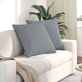 vidaXL Μαξιλάρι Καναπέ 2 pcs Ανοιχτό γκρι 80 x 80 cm ύφασμα