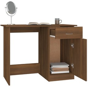 vidaXL Γραφείο Καφέ Δρυς 100x50x76 εκ. από Επεξεργασμένο Ξύλο