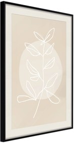 Αφίσα - Pastel Plant - 40x60 - Μαύρο - Με πασπαρτού