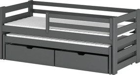KUBUŚ 80x160 graphite bunk bed Lano Furniture