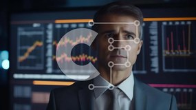 Intra Συλλεκτικό Ξύλινο Παζλ Plywood 4mm - Άνθρωπος με οθόνες και γραφήματα Σε Ξύλινο Κουτί - Διαστάσεις Puzzle: 10x10 cm – 25 κομμάτια