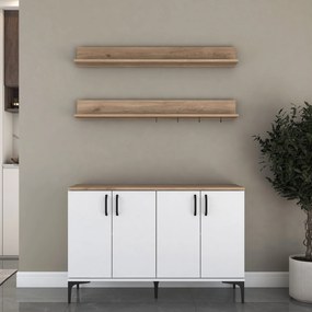 Ντουλάπι Λευκό / Καρυδί FAMITU 120x40x78.6