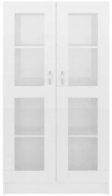 vidaXL Βιτρίνα Γυαλιστερό Λευκό 82,5 x 30,5 x 150 εκ. Επεξ. Ξύλο