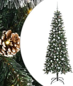 vidaXL Τεχνητό Χριστουγεννιάτικο Δέντρο με 300 LED Πράσινο 210 cm