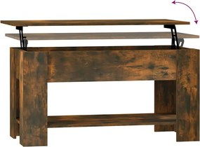 vidaXL Τραπεζάκι Σαλονιού Καπνιστή Δρυς 101x49x52 εκ. Επεξεργ. Ξύλο