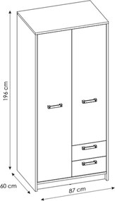 Ντουλάπα Nebraska δίφυλλη