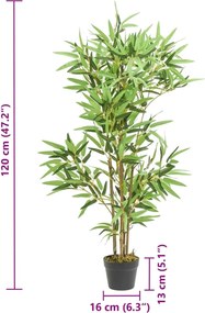 vidaXL Δέντρο Μπαμπού Τεχνητό 552 Κλαδιά Πράσινο 120 εκ.