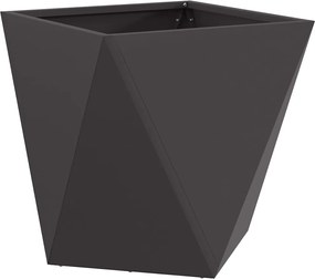 vidaXL Γλάστρα 2 pcs Μαύρο 50 x 50 x 50 cm Ατσάλι