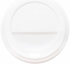 vidaXL Χάρτινα καπάκια καφέ Ø80 mm 8oz 1000 τεμάχια Λευκό πλαστικό