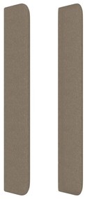 Κεφαλάρι με Πτερύγια Taupe 103x16x118/128 εκ. Υφασμάτινο - Μπεζ-Γκρι