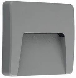 Απλίκα τοίχου LED Sibin-Γκρι-Μήκος: 12 εκ. Ύψος: 12 εκ.