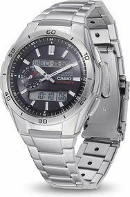 Ανδρικά Ρολόγια Casio WVA-M650D-1AER Μαύρο Γκρι Ασημί
