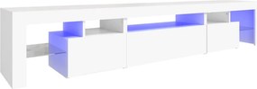 vidaXL Έπιπλο Τηλεόρασης με LED Λευκό 215x36,5x40 εκ.
