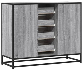 vidaXL Sideboard Γκρι Sonoma 92x35x76 cm Ξύλινο μηχανουργικό ξύλο