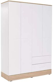 Ντουλάπα Base 0080395 137x52x198cm White-Sonoma Four Door