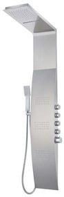 Στήλη Υδρομασάζ Θερμοστατική Leonora S9786 52x23x150cm Inox Praxis Aluminium
