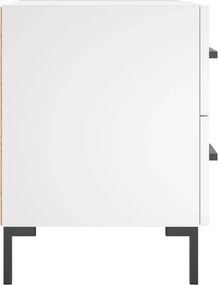 vidaXL Κομοδίνο Λευκό 40 x 35 x 47,5 εκ. από Επεξεργασμένο Ξύλο