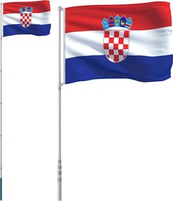 vidaXL Κροατική Σημαία και Ιστός 5,5 μ. από Αλουμίνιο