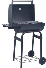 vidaXL Γκριλ κάρβουνου 75 x 48 x 120 εκ. Ασημί