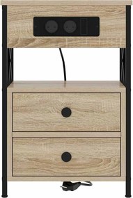 vidaXL Κομοδίνο Δρύς Sonoma 40 x 31 x 60 εκ. Επεξεργασμένο ξύλο