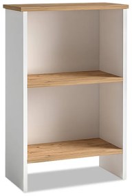 Βιβλιοθήκη μελαμίνης Flora Megapap χρώμα white - oak 52x25x80εκ. - GP022-0074,2 - GP022-0074,2