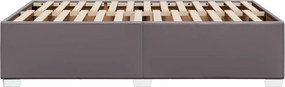 vidaXL Πλαίσιο Κρεβατιού χωρίς στρώμα Γκρι 120x190 εκ.Συνθ. Δέρμα