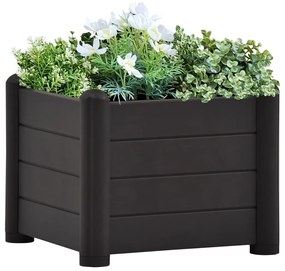 vidaXL Ζαρντινιέρα Υπερυψωμένη Ανθρακί 43 x 43 x 35 εκ. Πολυπροπυλένιο