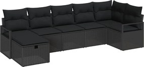 vidaXL Σετ Καναπέ με μαξιλάρι 5 pcs συνθετικό ρατάν