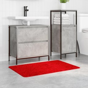vidaXL Πατάκι Μπάνιου Ορθογώνιο Κόκκινο 60x90 εκ. Πολυπροπυλένιο Αντιολισθητικό