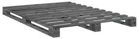 vidaXL Πλαίσιο Κρεβατιού με Κεφαλάρι Γκρι 160x200 εκ Μασίφ Ξύλο Πεύκου