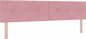 vidaXL LED κεφαλάρι με φώτα λωρίδας LED Ροζ 200 cm Πολυεστέρας