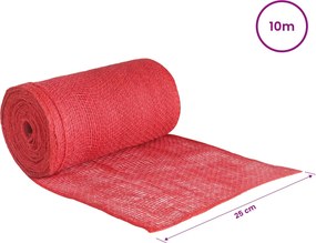vidaXL Ρολό από Τζute 25 x 1000 εκ. Κόκκινο