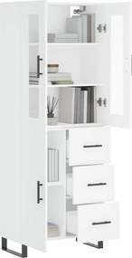 vidaXL Ντουλάπι Λευκό 69,5x34x180 εκ. από Επεξεργασμένο Ξύλο