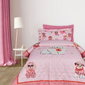 DAS KIDS ΚΟΥΒΕΡΛΙ ΜΟΝΟ 160Χ220 4938 PINK