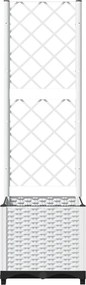vidaXL Γλάστρα Κήπου Λευκό 40 x 40 x 136 cm