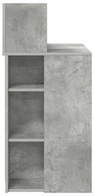 vidaXL Γραφείο με Αποθήκευση Γκρι Σκυρόδεμα 90x48x101.5 εκ. Επεξεργασμένο Ξύλο