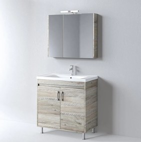 Σετ Έπιπλο Μπάνιου SAVINA 80 Natural Oak 80x46x160 εκ.