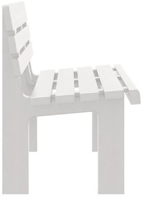 vidaXL Παγκάκι Κήπου Λευκό 110 x 52 x 71 εκ. από Πολυπροπυλένιο