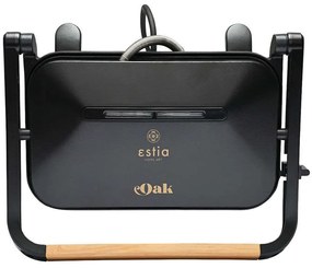 Τοστιέρα 2 Θέσεων Αντικολλητική Oak 06-18948 30x23x10cm 1300W Oak-Black Estia