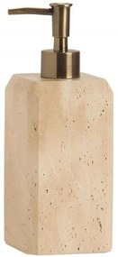 Δοχείο Κρεμοσάπουνου Travertine AH-BA24114 7,5x7,5x19cm Marble Beige Andrea House Marble