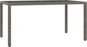 vidaXL Σετ Τραπεζαρίας Κήπου 5 τεμ. Γκρι Συνθ. Ρατάν με Μαξιλάρια