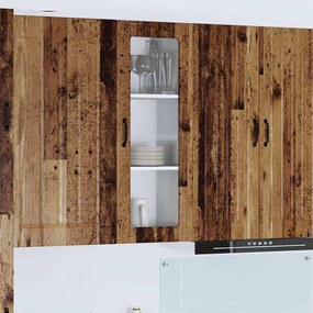 vidaXL Κρεμαστό ντουλάπι κουζίνας με ράφι Παλιό Ξύλο 40 x 31 x 100 εκ.