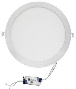 Adeleq Led Φωτιστικό Ψευδοροφής Αλουμινίου Στρογγυλό 24W 4000K 120ο Λευκό D300 21-025101