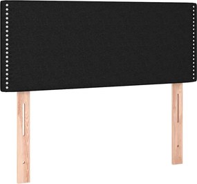 vidaXL Κρεβάτι Boxspring με Στρώμα &amp; LED Μαύρο 120x200 εκ. Υφασμάτινο