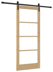 vidaXL Συρόμενη Πόρτα ORKDAL Καφέ 86 x 198.5 cm Μασίφ ξύλο πεύκου