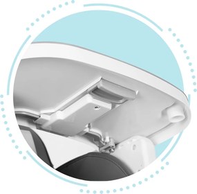 3-in-1 foldable children's feeding chair ECOTOYS gray