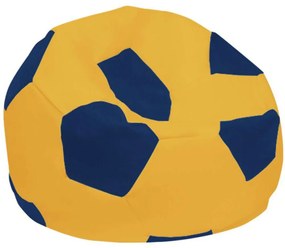Πουφ Παιδικό Αδιάβροχο Football 248FRN1138 70x70x45cm Yellow-Blue