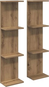 vidaXL Ράφι Τοίχου 2 pcs Artisan Δρυς 25 x 15 x 100 εκ